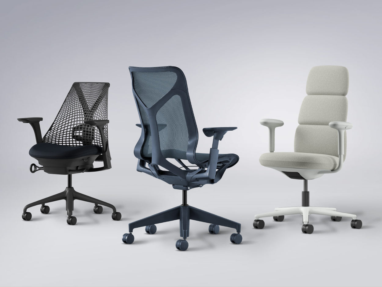 Ergonomiske kontorstole fra Herman Miller Sayl, Cosm og Asari