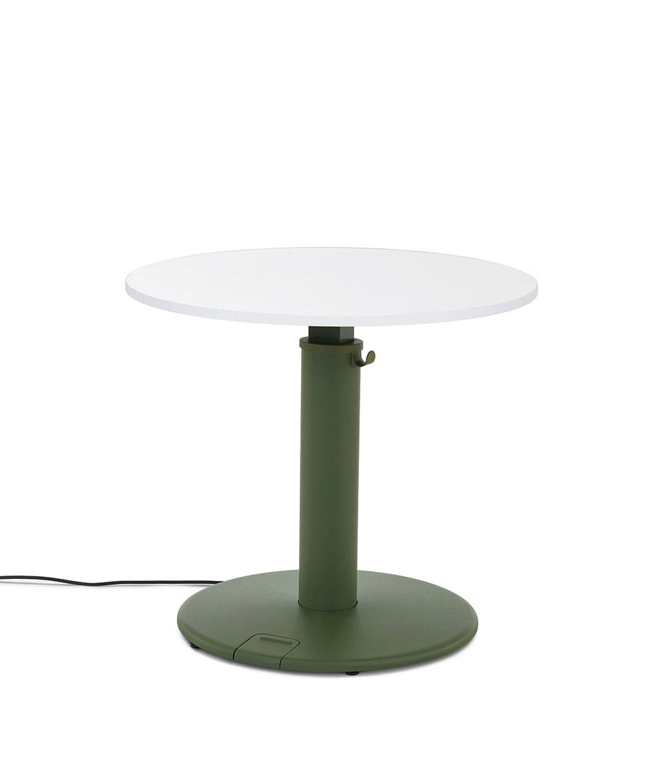 OE1 Round Standing Desk Naturlig valnød 