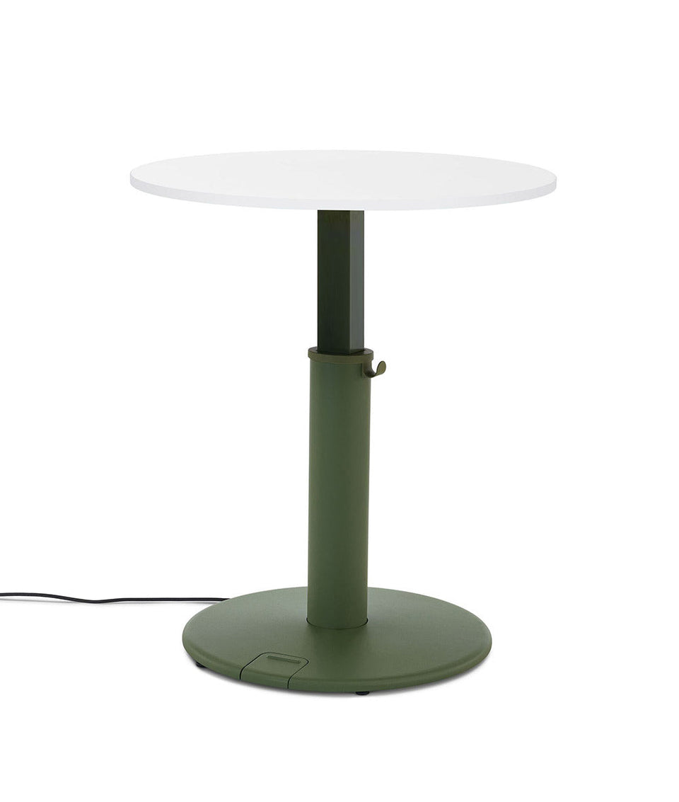OE1 Round Standing Desk Naturlig valnød 